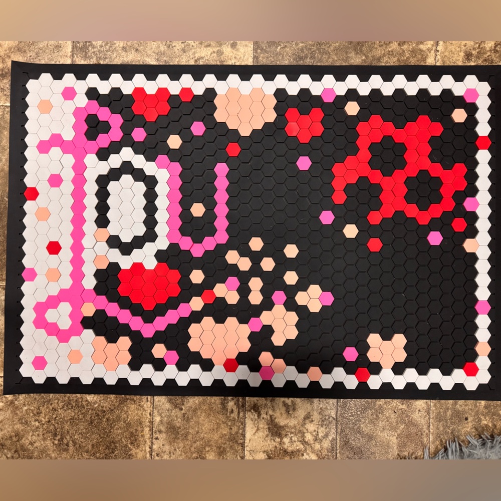 Large letterfolk customizable tile mat rug and tiles